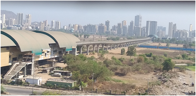 Metro work in Kharghar